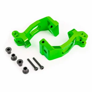 Traxxas Caster blocks (c-hubs), 6061-T6 aluminium (green-anodised), left + right/ kingpin bushings (4) ** CLEARANCE **
