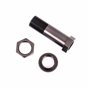 Traxxas Servo saver post/ adjuster nut/ locknut (dark titanium-anodised, 6061-T6 aluminium) (1 each)