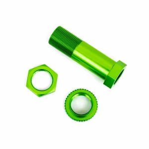 Traxxas Servo saver post/ adjuster nut/ locknut (green-anodised, 6061-T6 aluminium) (1 each)