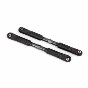 Traxxas Toe links, Sledge (TUBES dark titanium-anodised, 7075-T6 aluminium, stronger than titanium) (120mm) (2)/ rod ends, assembled with steel hollow balls (4)/ aluminium wrench, 8mm (1)