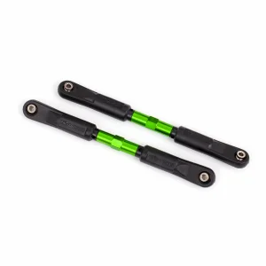 Traxxas Toe links, Sledge (TUBES green-anodised, 7075-T6 aluminium, stronger than titanium) (120mm) (2)/ rod ends, assembled with steel hollow balls (4)/ aluminium wrench, 8mm (1)