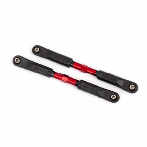 Traxxas Toe links, Sledge (TUBES red-anodised, 7075-T6 aluminium, stronger than titanium) (120mm) (2)/ rod ends, assembled with steel hollow balls (4)/ aluminium wrench, 8mm (1) ** CLEARANCE **