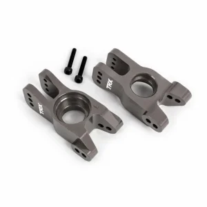 Traxxas Sledge 6061-T6 Aluminium Stub Axle Carriers - Left and Right - Dark Anodised