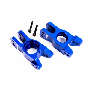 Traxxas Sledge 6061-T6 Aluminium Stub Axle Carriers - Left and Right - Blue Anodised ** CLEARANCE **