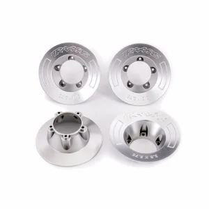 Traxxas Wheel covers, satin chrome (4) (fits 9572 wheels)