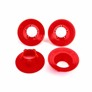 Traxxas Wheel covers, red (4) (fits 9572 wheels)