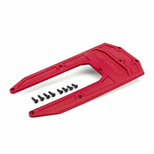 Traxxas Skidplate, chassis, red (fits Sledge)