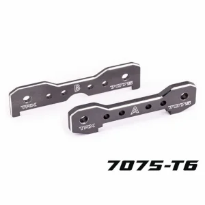 Traxxas Tie bars, front, 7075-T6 aluminium (dark titanium-anodised) (fits Sledge)