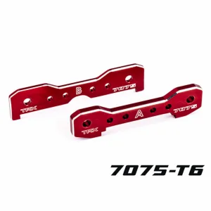 Traxxas Tie bars, front, 7075-T6 aluminium (red-anodised) (fits Sledge)