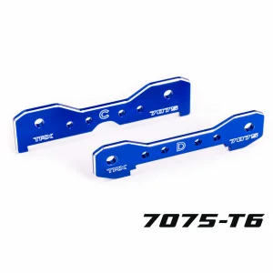 Traxxas Tie bars, rear, 7075-T6 aluminium (blue-anodised) (fits Sledge)