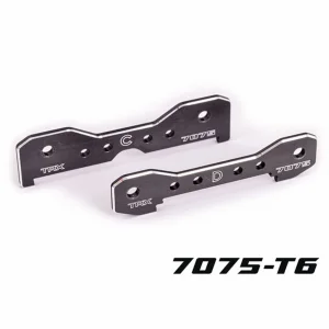 Traxxas Tie bars, rear, 7075-T6 aluminium (dark titanium-anodised) (fits Sledge)