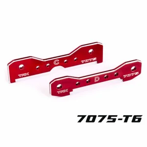 Traxxas Tie bars, rear, 7075-T6 aluminium (red-anodised) (fits Sledge)