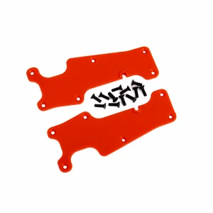 Traxxas Suspension arm covers, red, front (left and right) / 25x8 CCS (12)