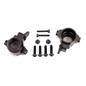 Traxxas Steering blocks, 6061-T6 aluminium (dark titanium-anodised), left + right/ steering block arms (2)