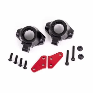 Traxxas Steering block arms (aluminium, red-anodised) (2) / steering blocks, left + right