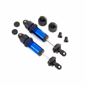Traxxas Shocks, GT-MAXX, aluminium (blue-anodised) (fully assembled w / o springs) (2)