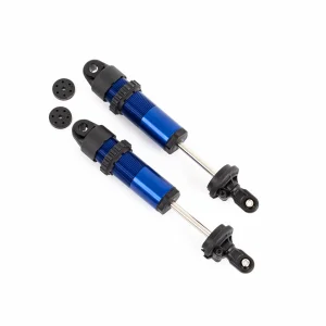 Traxxas Shocks, GT-MAXX, long, aluminium (blue-anodised) (fully assembled w / o springs) (2)
