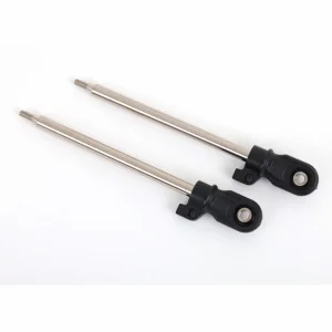 Traxxas Shock shaft, 80mm (GT-MAXX) (steel, chrome finish) (2) (assembled with rod ends and steel hollow balls)