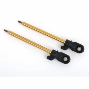 Traxxas Shock shaft, 80mm (GT-MAXX) (Tin-coated) (2) (assembled with rod ends and steel hollow balls)