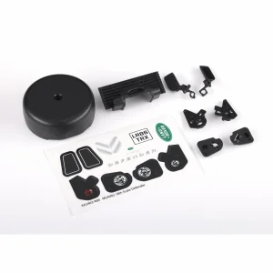 Traxxas Grille/ mirrors, side (left + right)/ spare tire cover/ light retainers, body (front + rear, left + right)/ decal sheet (fits 9712 body)