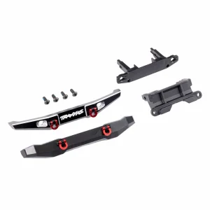 Traxxas Bumper, front (1), rear (1), 6061-T6 aluminium (black-anodised) (assembled with D-rings)/ bumper mounts (front + rear)/ 2.5x6mm BCS (with threadlock) (4) (fits TRX-4M Ford Bronco)