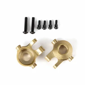 Traxxas Steering blocks, brass (7 grams each) (left + right)/ 2.5x12mm BCS (with threadlock) (2)/ 2x6mm SS (with threadlock) (4)