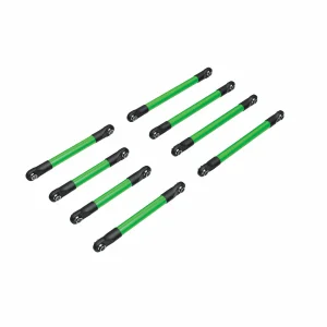 Traxxas Suspension link set, 6061-T6 aluminium (green-anodised) (includes 5x53mm front lower links (2), 5x46mm front upper links (2), 5x68mm rear lower or upper links (4)