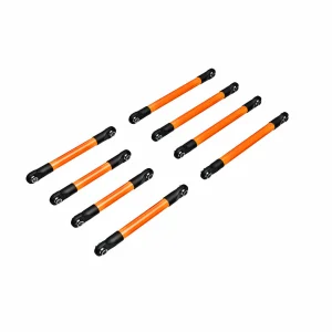 Traxxas Suspension link set, 6061-T6 aluminium (orange-anodised) (includes 5x53mm front lower links (2), 5x46mm front upper links (2), 5x68mm rear lower or upper links (4)