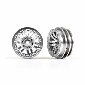 Traxxas Wheels, 1.0in (satin chrome) (2) ** CLEARANCE **