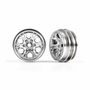 Traxxas Wheels, 1.0in (statin chrome) (2) ** CLEARANCE **