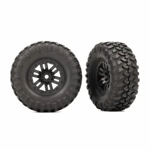 Traxxas Tyres + wheels, assembled (black 1.0in wheels, Canyon Trail 2.2x1.0in Tyres) (2)
