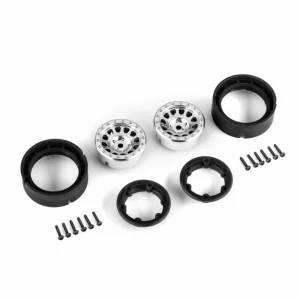 Traxxas Wheels, Method 105 1.0in, (satin chrome) (2)