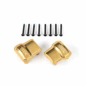 Traxxas Axle cover, brass (8 grams) (2)/ 1.6x12mm BCS (with threadlock) (8)