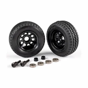 Traxxas Trailer wheels (2)/ tires (2)/ mounting hardware