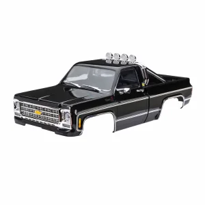 Traxxas Body, Chevrolet K10 Truck (1979), complete, black (includes grille, side mirrors, door handles, roll bar, windshield wipers, + clipless mounting) (requires 9835 front + rear bumpers) ** CLEARANCE **
