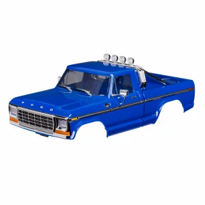 Traxxas Body, Ford F-150 Truck (1979), complete, blue (includes grille, side mirrors, door handles, roll bar, windshield wipers, side trim, + clipless mounting) (requires 9834 front + rear bumpers)