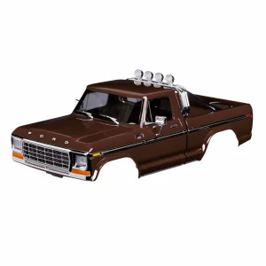 Traxxas Body, Ford F-150 Truck (1979), complete, brown (includes grille, side mirrors, door handles, roll bar, windshield wipers, side trim, + clipless mounting) (requires 9834 front + rear bumpers)