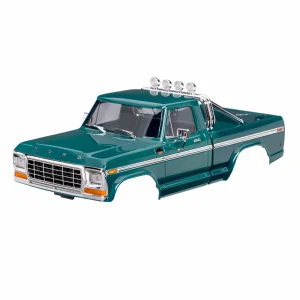 Traxxas Body, Ford F-150 Truck (1979), complete, green (includes grille, side mirrors, door handles, roll bar, windshield wipers, side trim, + clipless mounting) (requires 9834 front + rear bumpers)