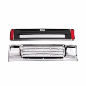 Traxxas Front grille/ tailgate panel (black)/ LED lenses (rear, left + right) (fits 9812 body)