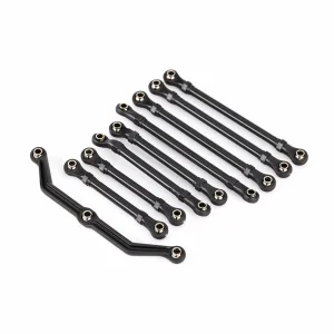 Traxxas Suspension link set, complete (front + rear) (includes steering link (1), front lower links (2), front upper links (2), rear links (4) (assembled with hollow balls) (fits 1:18 scale vehicles with long wheelbase)