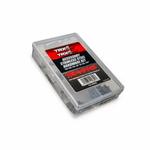 Traxxas Hardware kit, stainless steel, complete (contains all stainless steel hardware used on 1,18-scale TRX-4MT Monster Truck + TRX-4M High Trail Edition) (includes body hardware and clear plastic storage container)