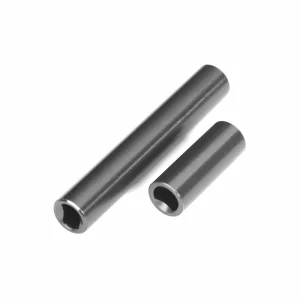 Traxxas Driveshafts, center, female, 6061-T6 aluminium (dark titanium-anodised) (front + rear) (for use with 9751 metal center driveshafts) (fits 1:18 TRX-4M vehicles with 162mm wheelbase)