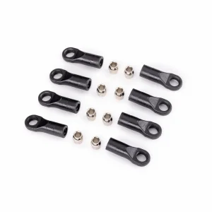 Traxxas Rod ends, long (8)/ hollow balls, steel (8) (for 1:18 scale TRX-4M vehicle accessory suspension links)