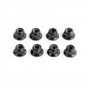 UDI RC M4 Hex Flanged Lock Nut - (8Pcs) - Black