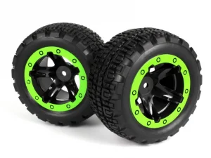 Slayer ST Wheels/Tires Assembled (Black/Green)