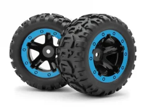 Slyder MT Wheels/Tires Assembled (Black/Blue)