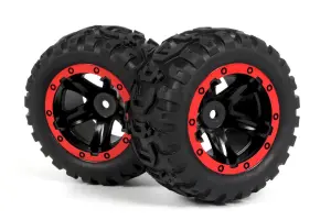 Slyder MT Wheels/Tires Assembled (Black/Red)