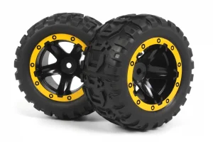 Slyder MT Wheels/Tires Assembled (Black/Yellow)