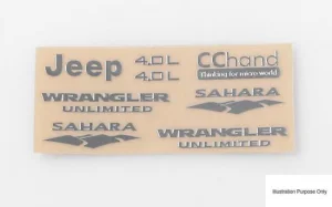 RC4WD Metal Emblems for Axial SCX10 Jeep Wrangler