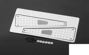 Metal Front Side Hood Diamond Plates for 1:18 Gelande D90 RC4WD